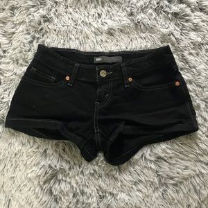 Black Denim Shorts